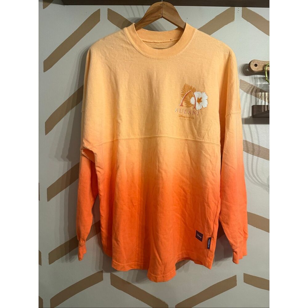 Disney Aulani Resort & Spa Peach Paradise Orange Ombre Spirit Jersey Top XS NWT‎